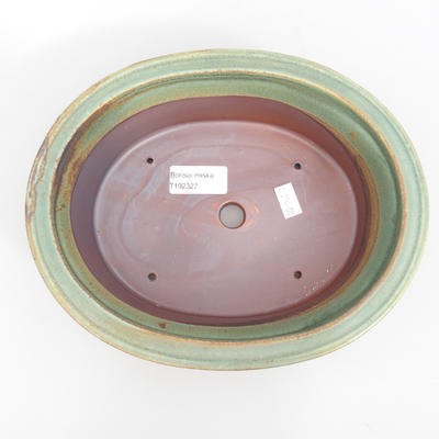Keramik-Bonsaischale 23 x 18,5 x 6,5 cm, braungrüne Farbe - 3