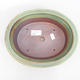 Keramik-Bonsaischale 23 x 18,5 x 6,5 cm, braungrüne Farbe - 3/4