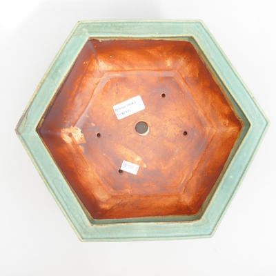 Keramik Bonsaischale 29 x 25 x 9 cm, braun-grüne Farbe - 3