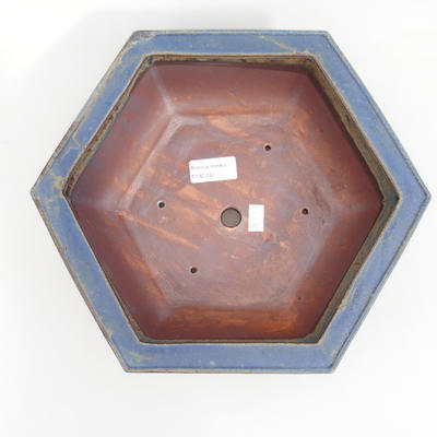 Keramik Bonsai Schüssel 29 x 25 x 9 cm, braun-blaue Farbe - 3