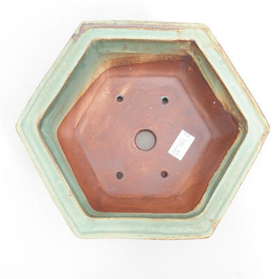Keramik Bonsaischale 17 x 15,5 x 6 cm, braun-grüne Farbe - 3