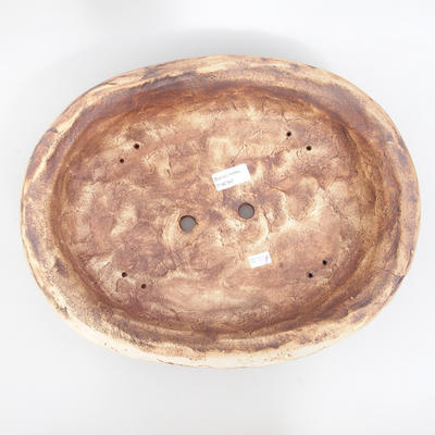 Keramik Bonsaischale 37 x 29 x 8,5 cm, braun-grüne Farbe - 2. Wahl - 3