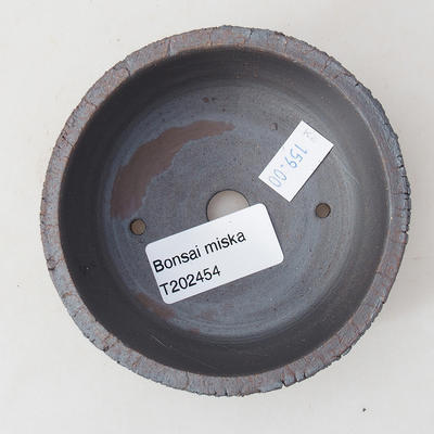 Keramische Bonsai-Schale 9 x 9 x 3,5 cm, Farbe rissig - 3