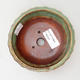 Keramik Bonsai Schüssel 11 x 11 x 4,5 cm, braun-grüne Farbe - 3/4