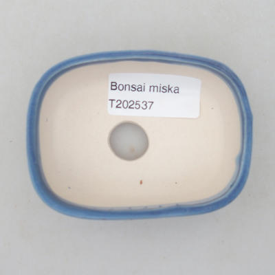 Mini Bonsai Schüssel 8 x 6 x 2,5 cm, Farbe blau - 3