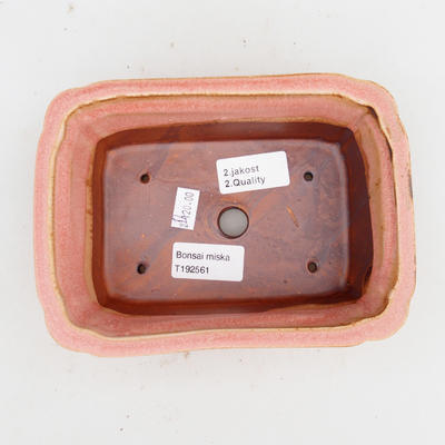 Keramik Bonsaischale 2. Wahl -17,5 x 13 x 6 cm, Farbe pink - 3