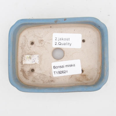 Keramik Bonsaischale 2. Wahl - 12 x 9 x 3 cm, Farbe blau - 3