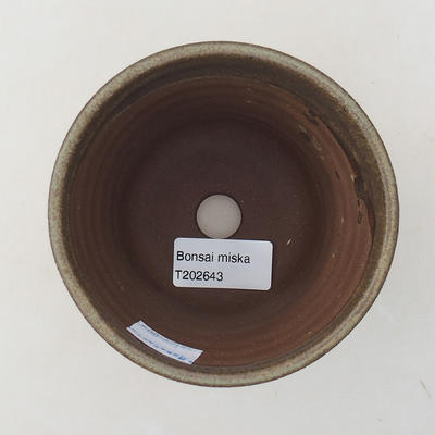 Keramik Bonsai Schüssel 10 x 10 x 9 cm, Farbe braun - 3