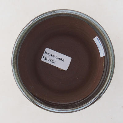 Keramik Bonsai Schüssel 10 x 10 x 10 cm, Farbe grün - 3