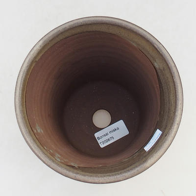 Keramische Bonsai-Schale 14,5 x 14,5 x 16,5 cm, braune Farbe - 3