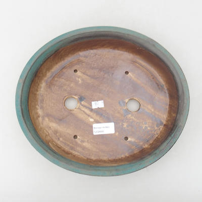 Keramische Bonsai-Schale 28 x 25 x 6 cm, Farbe grün - 3