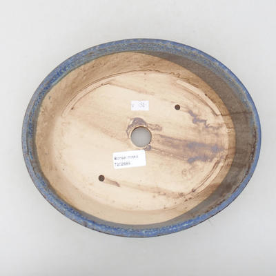 Keramische Bonsai-Schale 26,5 x 21,5 x 6 cm, Farbe blau - 3