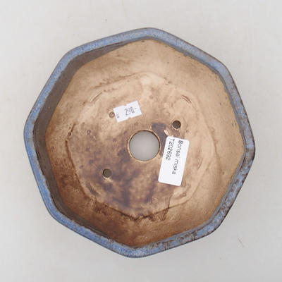 Keramische Bonsai-Schale 15,5 x 15,5 x 6,5 cm, Farbe blau - 3