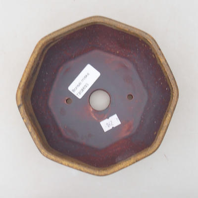 Keramische Bonsai-Schale 15,5 x 15,5 x 6,5 cm, braune Farbe - 3