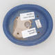 Keramik Bonsaischale 12,5 x 10,5 x 2,5 cm, Farbe blau - 2. Wahl - 3/4