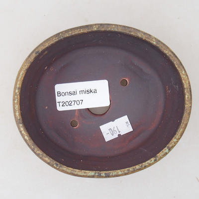 Keramische Bonsai-Schale 10,5 x 9 x 4,5 cm, Farbe grün - 3