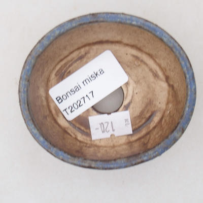 Keramische Bonsai-Schale 7,5 x 6,5 x 3,5 cm, Farbe blau - 3