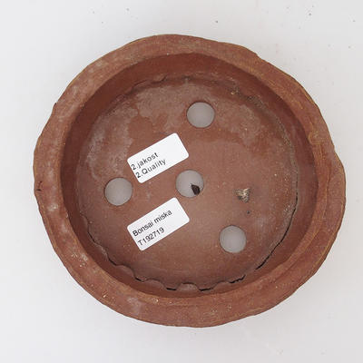 Keramik Bonsaischale 19 x 19 x 5,5 cm, Farbe braun - 2. Wahl - 3