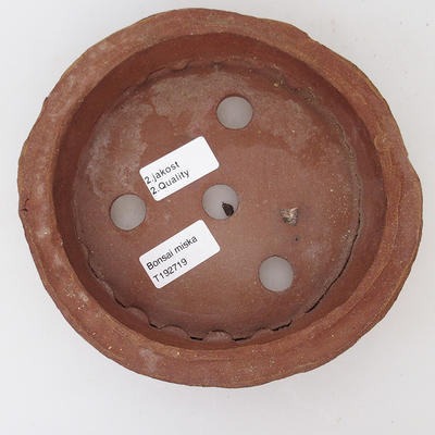 Keramik Bonsaischale 14 x 14 x 6,5 cm, Farbe braun - 2. Wahl - 3
