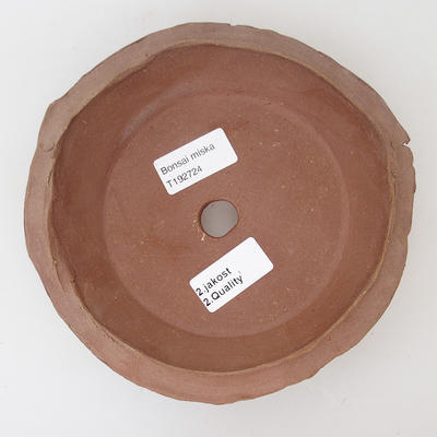 Keramik Bonsaischale 17 x 17 x 4,5 cm, Farbe braun - 2. Wahl - 3