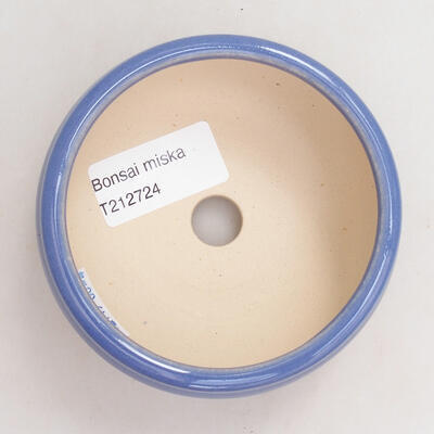 Bonsaischale aus Keramik 8,5 x 8,5 x 4 cm, Farbe blau - 3