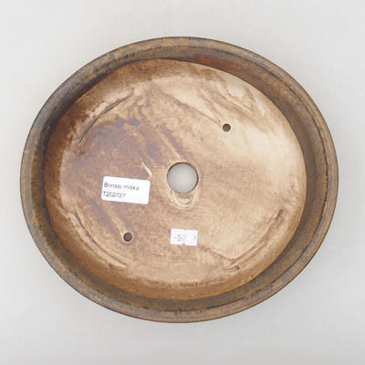 Keramische Bonsai-Schale 23,5 x 21 x 5 cm, braune Farbe - 3