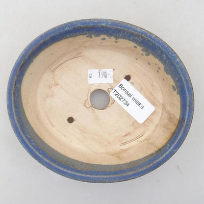 Keramische Bonsai-Schale 14 x 12 x 3,5 cm, Farbe blau - 3