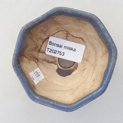 Keramische Bonsai-Schale 8,5 x 8,5 x 5,5 cm, Farbe blau - 3
