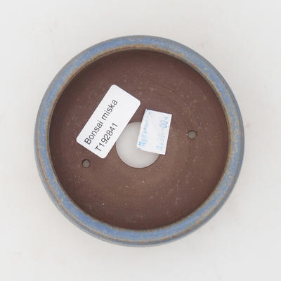 Keramik Bonsaischale 10 x 10 x 3,5 cm, Farbe blau - 3