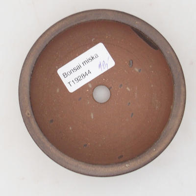Keramik Bonsai Schüssel 10 x 10 x 3,5 cm, braune Farbe - 3