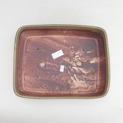 Bonsaischale aus Keramik 29 x 23 x 7,5 cm, Farbe braun - 3