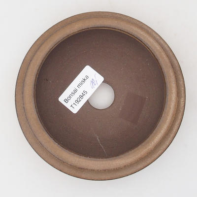Keramik Bonsai Schüssel 11 x 11 x 4 cm, braune Farbe - 3