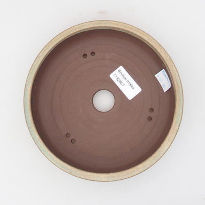 Keramik-Bonsaischale 17 x 17 x 4,5 cm, braun-grüne Farbe - 3