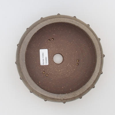 Keramische Bonsai-Schale 17 x 17 x 7 cm, Farbe grau - 3