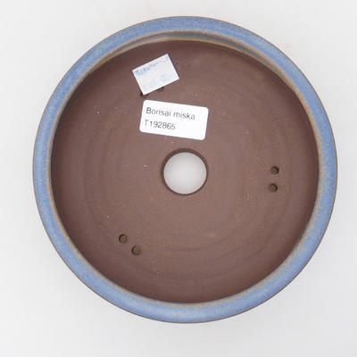 Bonsaischale aus Keramik 16 x 16 x 5 cm, Farbe blau - 3