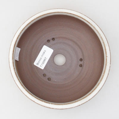Keramik Bonsaischale 15 x 15 x 5,5 cm, Farbe weiß - 3