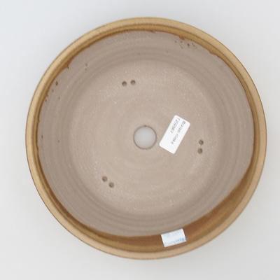Keramische Bonsai-Schale 23 x 23 x 6 cm, ockerfarbene Farbe - 3