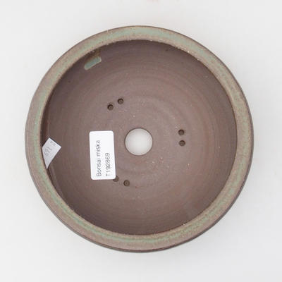Keramik-Bonsaischale 16 x 16 x 4,5 cm, braun-grüne Farbe - 3