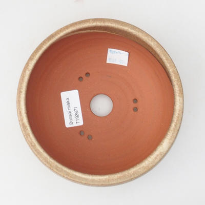 Keramik Bonsaischale 15 x 15 x 6,5 cm, Farbe beige - 3