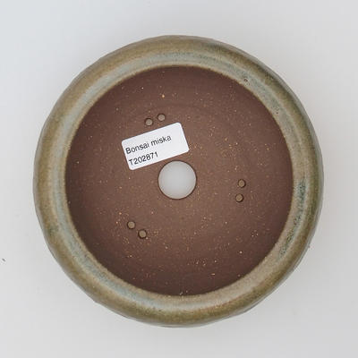 Keramik Bonsai Schüssel 14 x 14 x 6 cm, Farbe grün - 3