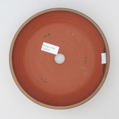Keramische Bonsai-Schale 20,5 x 20,5 x 5 cm, braune Farbe - 3