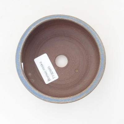 Keramik Bonsaischale 10 x 10 x 4 cm, Farbe blau - 3