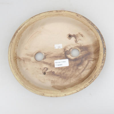 Keramik Bonsai Schüssel 24 x 21 x 5 cm, braun-beige Farbe - 3