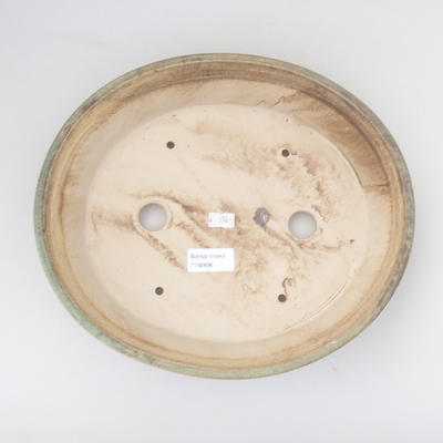 Keramik Bonsaischale 29 x 25 x 6 cm, braun-grüne Farbe - 3