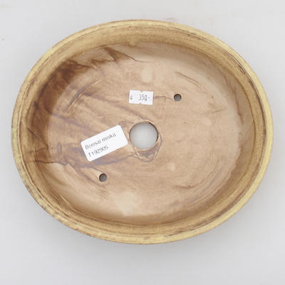 Keramik-Bonsaischale 20,5 x 18 x 4,5 cm, gelbbraune Farbe - 3