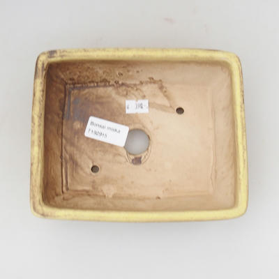 Keramik-Bonsaischale 17,5 x 14,5 x 5,5 cm, gelbbraune Farbe - 3