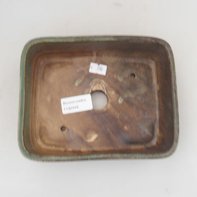 Keramik Bonsai Schüssel 18 x 15 x 5 cm, grün-braune Farbe - 3