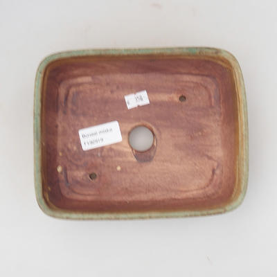 Keramik Bonsai Schüssel 18 x 15 x 5 cm, grün-braune Farbe - 3