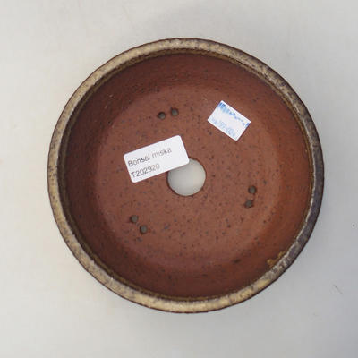 Keramische Bonsai-Schale 15,5 x 15,5 x 5,5 cm, braune Farbe - 3