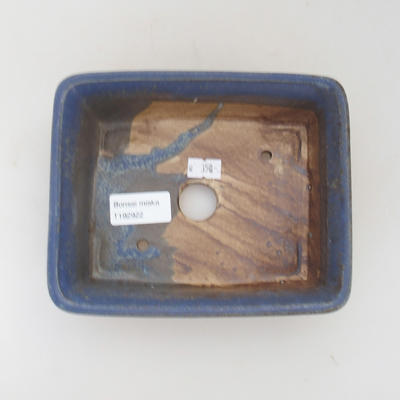 Keramik Bonsaischale 17 x 14 x 5 cm, Farbe blau - 3